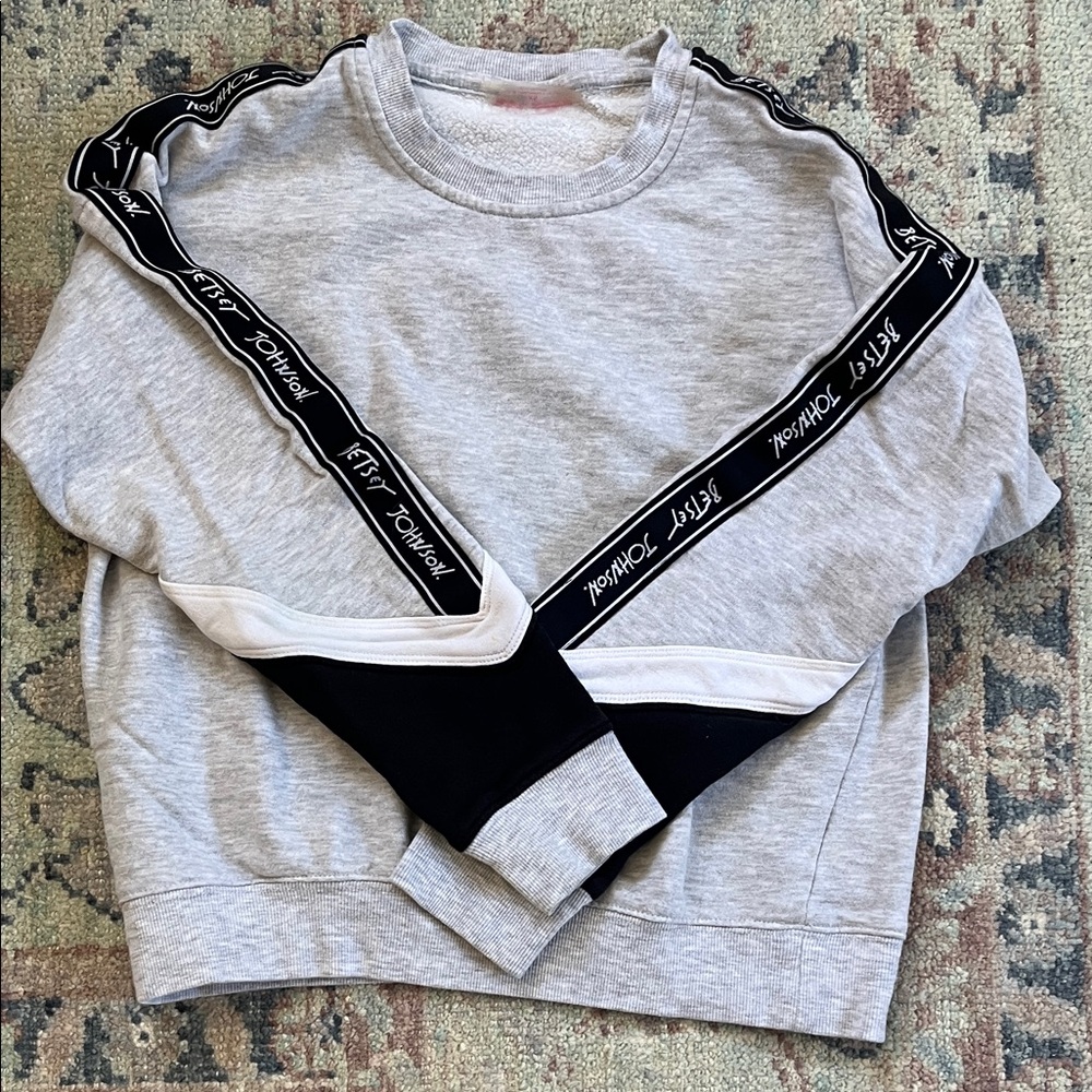 Gray and Black Logo Betsey Jonson Sweatshirt